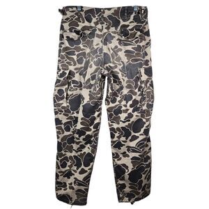 Vintage Duck Bay Camo Pants Men's Sz 34 Brown Tan Cargo Woodland Hunting Outdoor